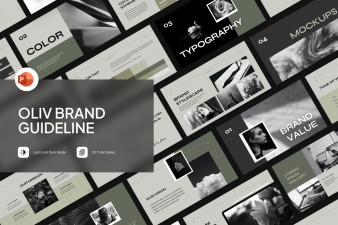 Oliv Brand Guideline PowerPoint Template